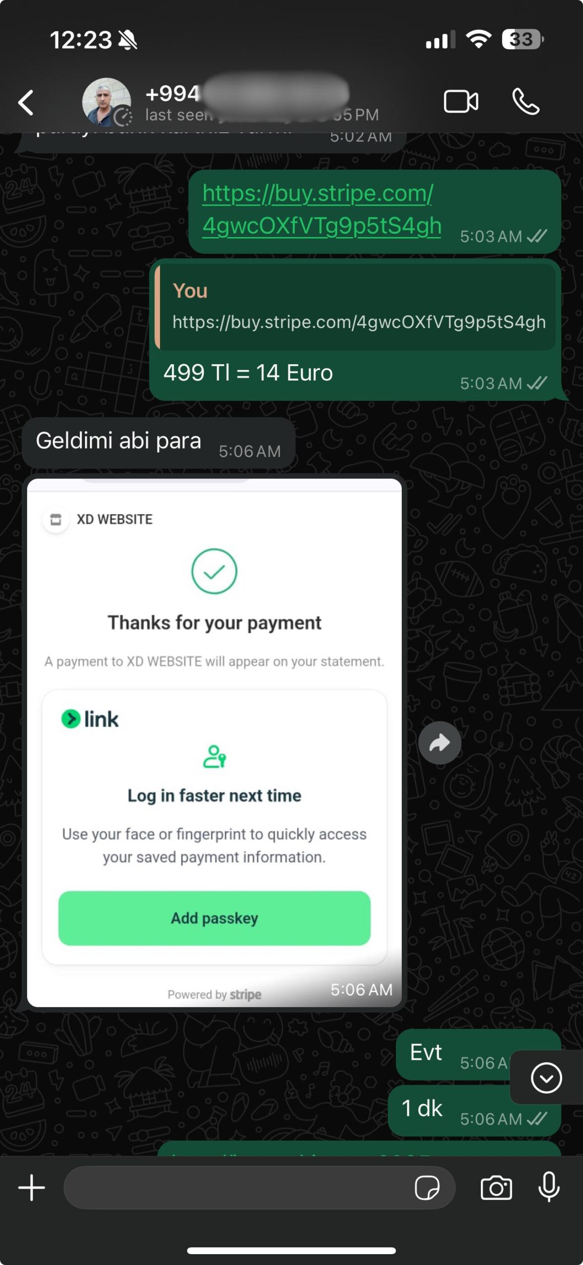 IPTV ödeme onayı