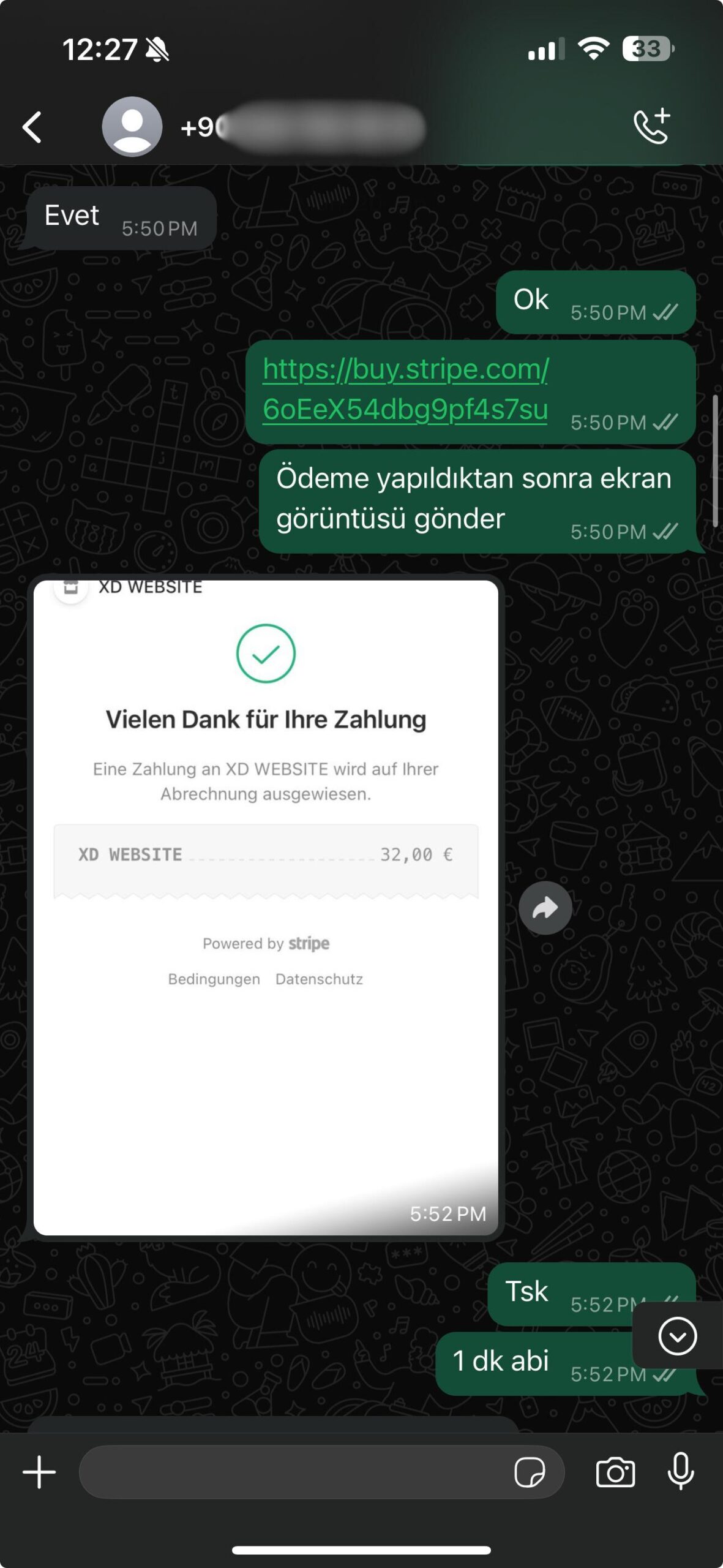 Smart IPTV ödeme kanıtı