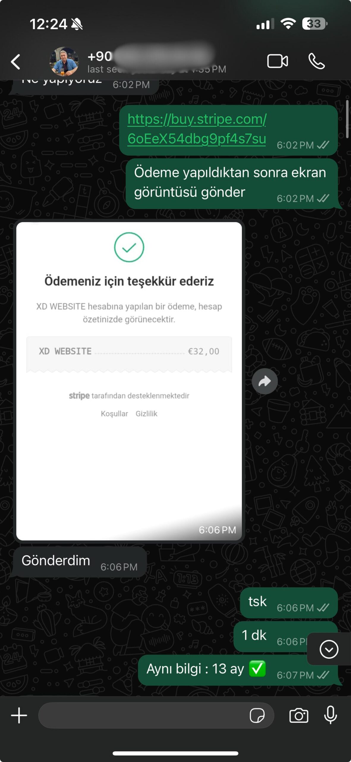 Smart IPTV ödeme kanıtı