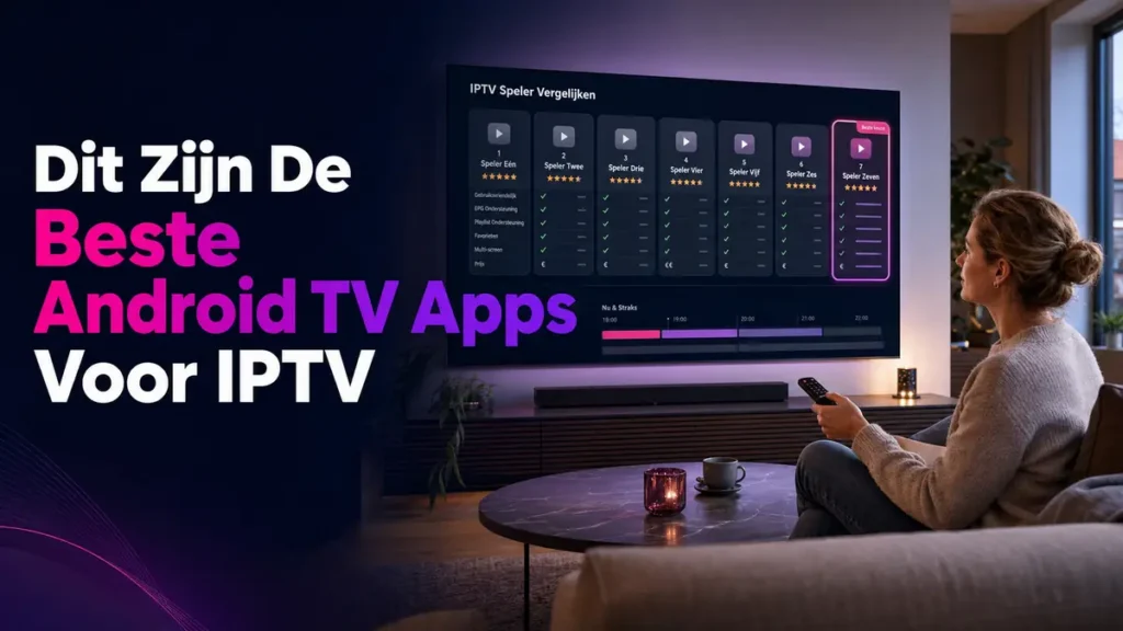 Beste Android TV apps voor IPTV vergeleken op een televisiescherm