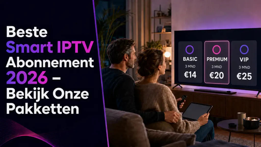 Smart IPTV abonnementen voor 2026 vergelijken op televisie