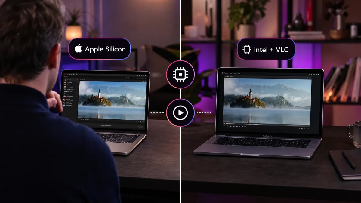 Apple Silicon IPTV app en Intel MacBook met VLC eerlijk vergeleken