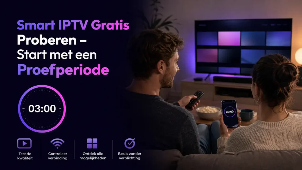 Smart IPTV gratis proberen tijdens een proefperiode van drie uur