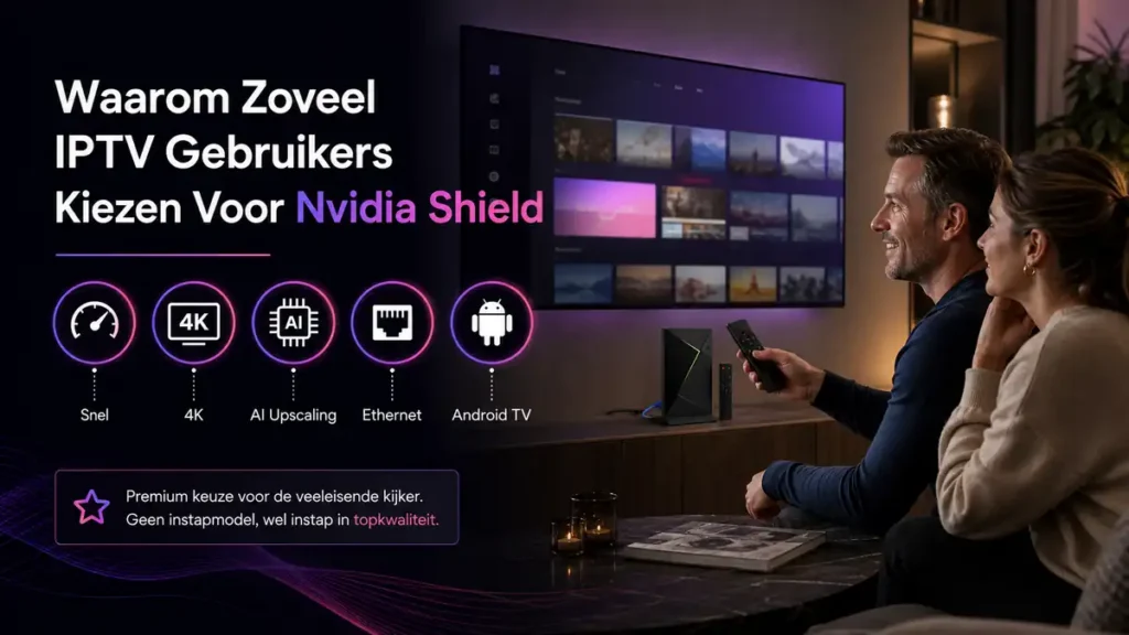 Nvidia Shield IPTV met 4K AI upscaling Ethernet en Android TV