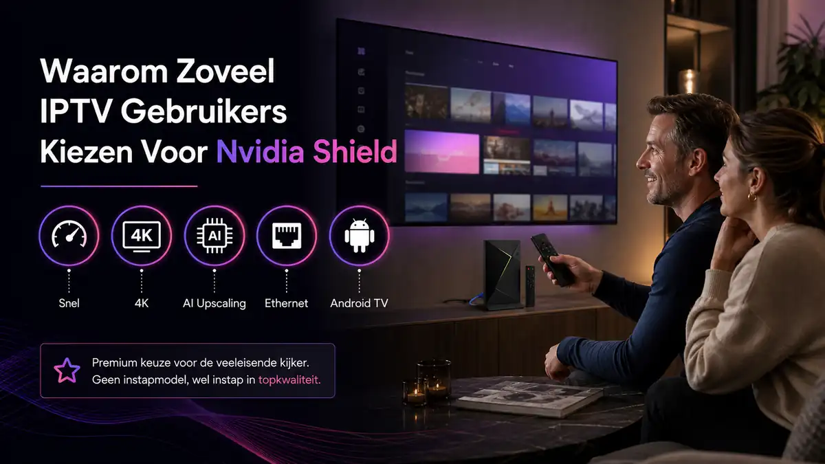 Nvidia Shield IPTV met 4K AI upscaling Ethernet en Android TV