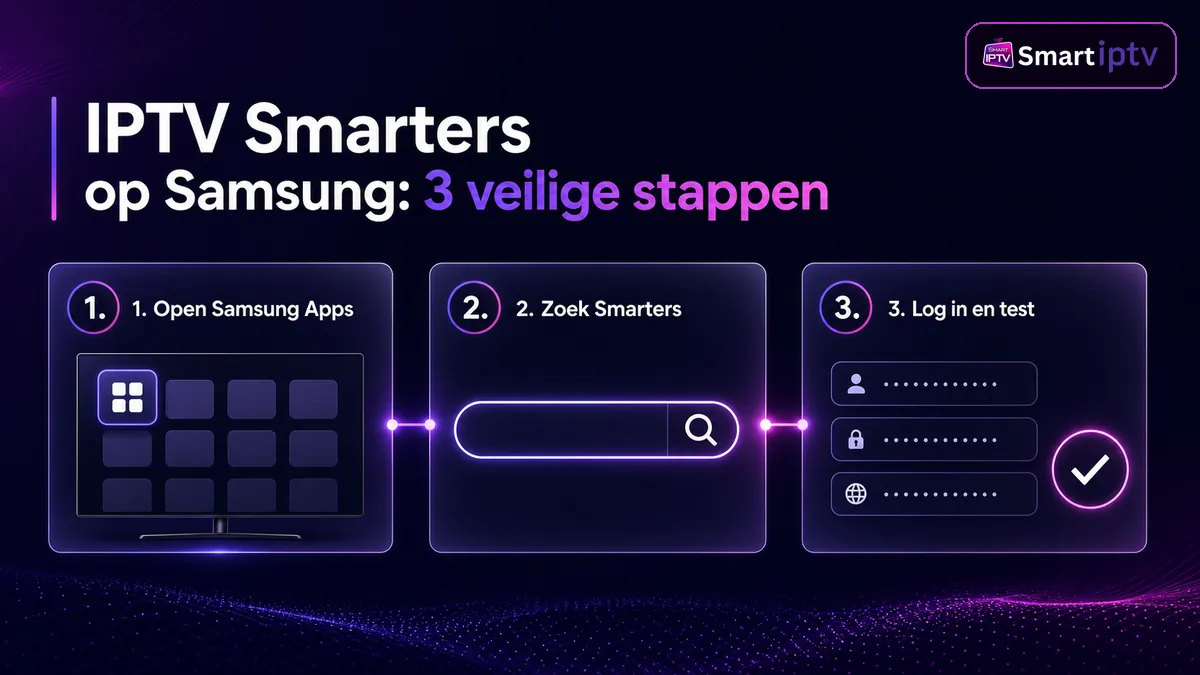 Drie stappen voor IPTV Smarters Pro Samsung installeren